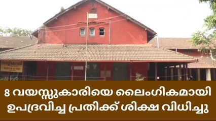 എട്ടു വയസ്സുകാരിയെ ലൈംഗികമായി ഉപദ്രവിച്ച പ്രതിക്ക് ശിക്ഷ വിധിച്ചു