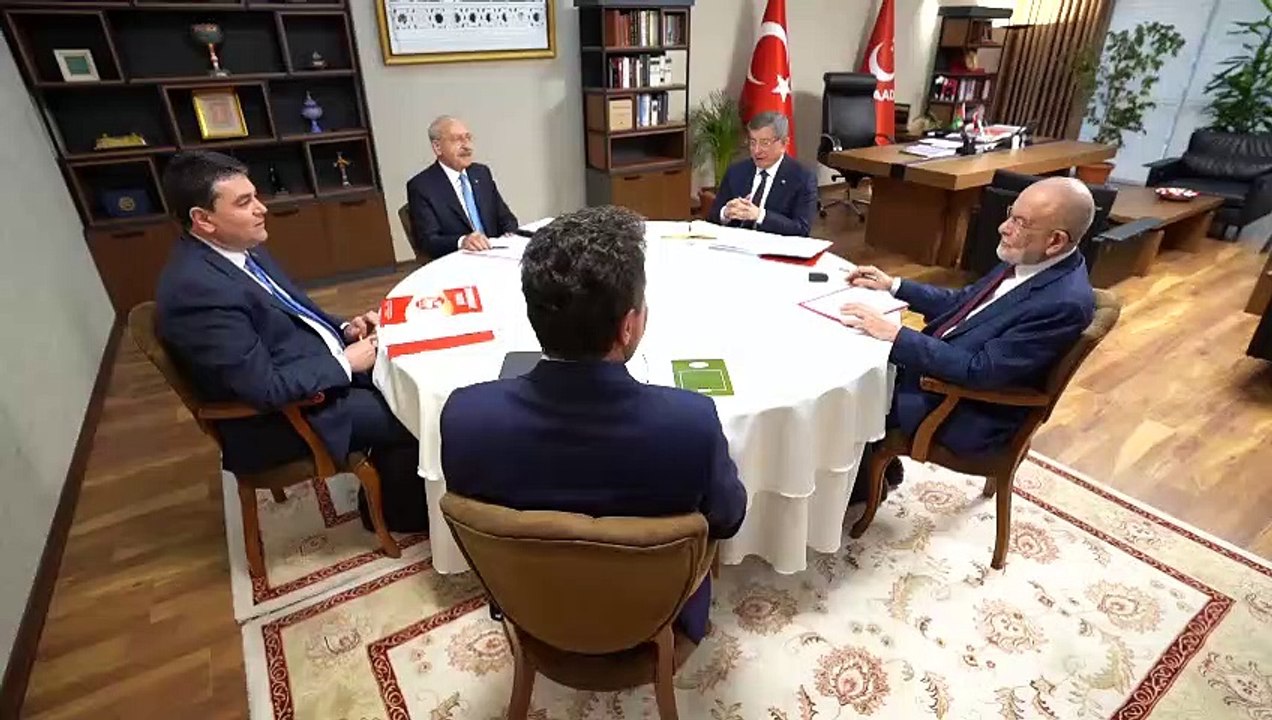5 liderin Saadet Partisi'ndeki toplantısından video paylaşıldı