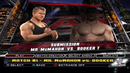 WWE SmackDown vs. Raw 2011 Mr. McMahon vs Booker T