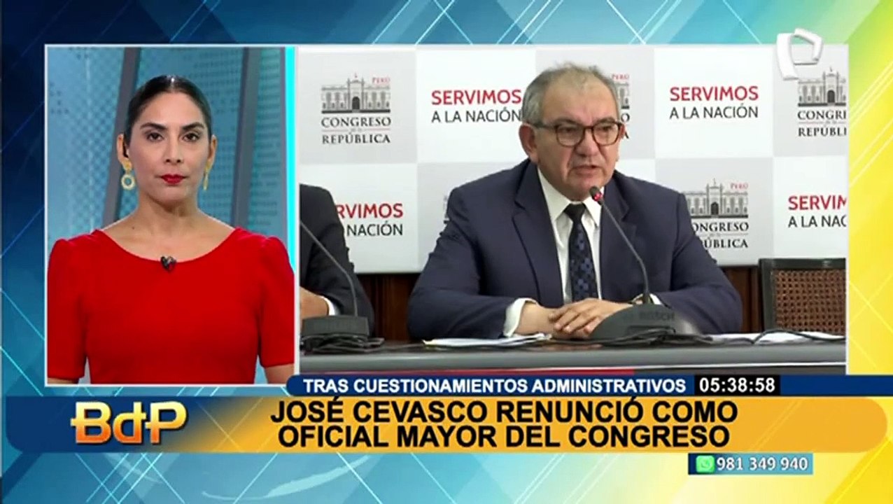 José Cevasco asegura que su renuncia obedece a...