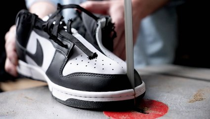 Slicing Nike Dunks in half to see if they're worth the price