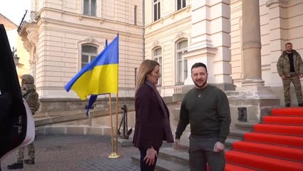 Zelenski se reúne en Leópolis con la presidenta del Parlamento Europeo