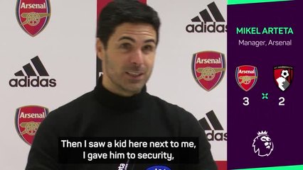 Download Video: Arteta lost himself in Arsenal's late winner over Bournemouth