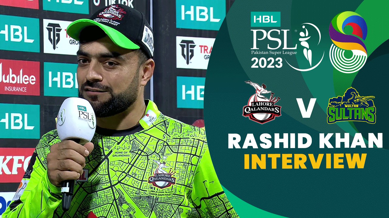 Rashid Khan Interview | Lahore Qalandars vs Multan Sultans | Match 20 | HBL PSL 8 | MI2T