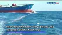 Detik-Detik Kapal Kargo Tabrak Kapal Nelayan Terekam Video Amatir di Perairan Tanakeke