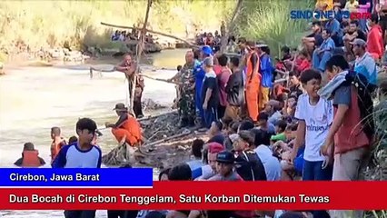 Download Video: Dua Bocah Tenggelam saat Mandi di Sungai Cirebon, Satu Korban Ditemukan Tewas