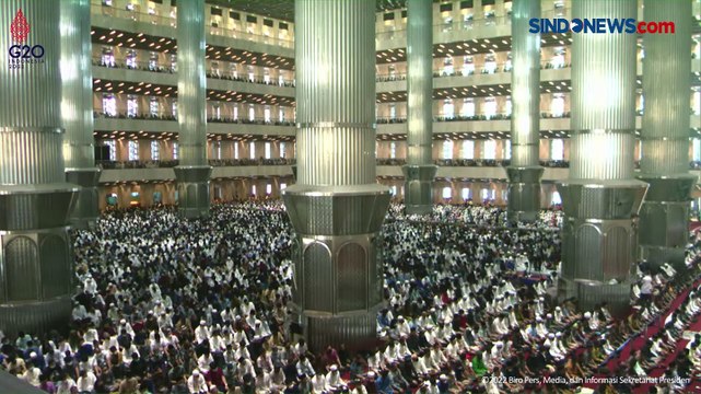 Didampingi Prabowo, Presiden Jokowi Salat Idul Adha di Masjid Istiqlal