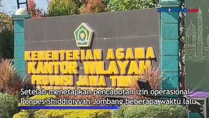 Kemenag Jatim Resmi Kembalikan Izin Operasional Ponpes Shiddiqiyyah