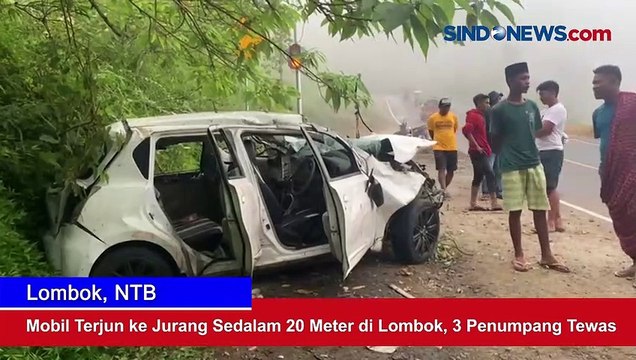 Mobil Terjun ke Jurang Sedalam 20 Meter di Lombok, 3 Penumpang Tewas