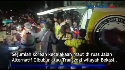 Korban Kecelakaan Maut Truk Pertamina di Transyogi Cibubur Tiba RS Polri