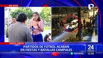 Santa Anita: partidos de fútbol terminan en batalla campal cerca a la municipalidad