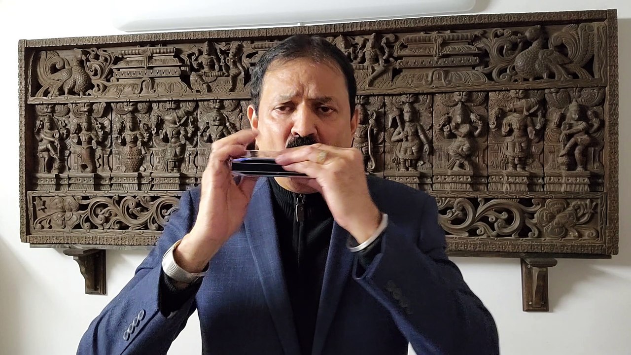 Puchho Naa Kaise Maine Rain-Film Meri Surat Teri Ankhen 1963-Vintage Classic Song on Harmonica Live Performance by Mukund Kamdar