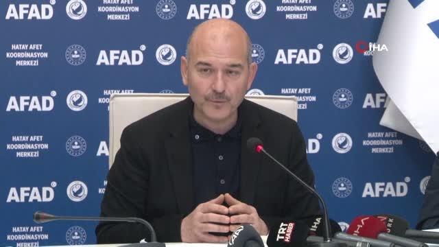 İçişleri Bakanı Süleyman Soylu, Hatay'da su yok iddialarına yanıt verdi