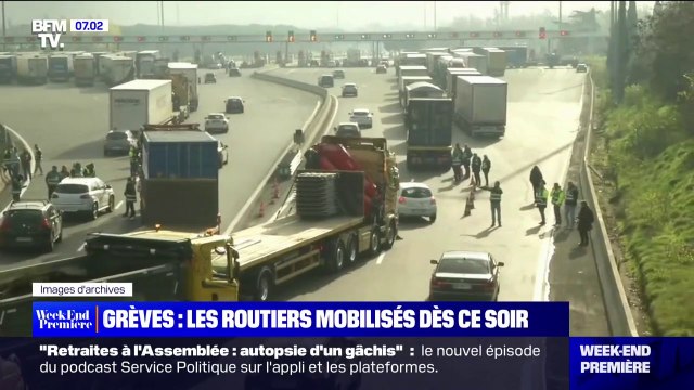 Les routiers se mettent en grève contre la réforme des retraites ce dimanche