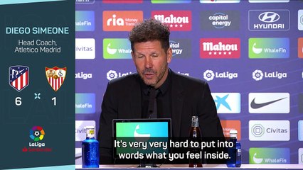 Simeone pays tribute to Aragones on record-breaking night as Atletico thrash Sevilla