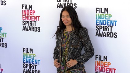 Chloé Zhao 2023 Film Independent Spirit Awards Blue Carpet