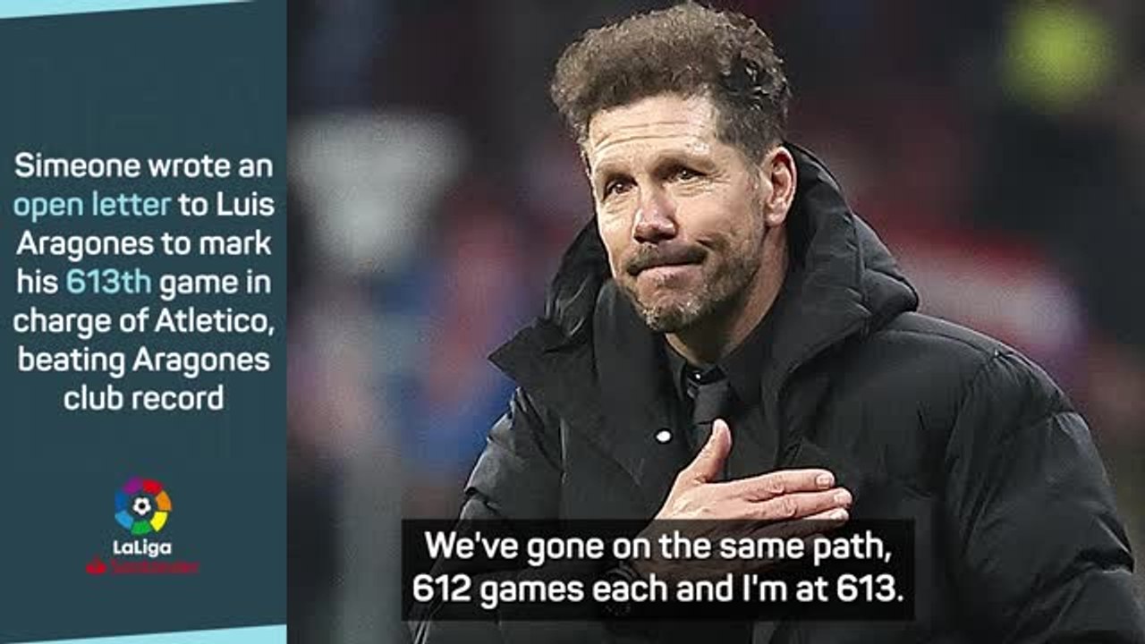 Simeone pays tribute to Aragones on record-breaking night as Atletico thrash Sevilla