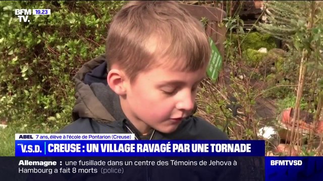 Je croyais que j'allais mourir : le témoignage d'Abel, 7 ans, qui a vécu le passage de la tornade à Pontarion