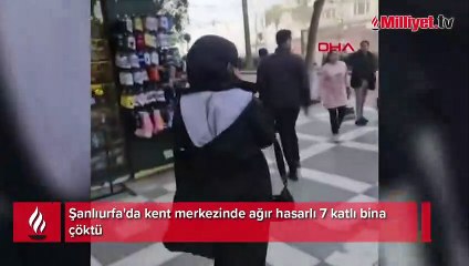 Şanlıurfa'da ağır hasarlı bina çöktü