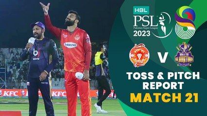 Toss & Pitch Report | Islamabad United vs Quetta Gladiators | Match 21 | HBL PSL 8 | MI2T