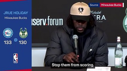 Holiday left frustrated as Bucks let 18-point lead slip to Sixers