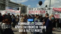 Grèce : hommages et colère après l'accident ferroviaire qui a fait 57 morts