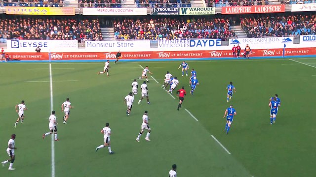 TOP 14 - Essai de Josiah MARAKU (LOU) - Castres Olympique - LOU Rugby - Saison 2022:2023