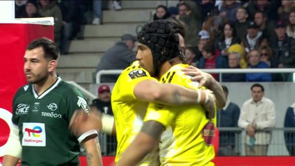 TOP 14 - Essai de Ulupano SEUTENI (SR) - Section Paloise - Stade Rochelais - Saison 2022:2023