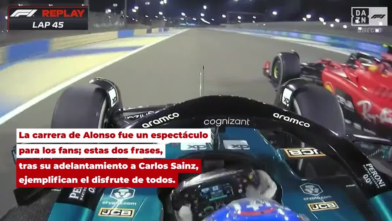 Las dos frases de Fernando Alonso por radio tras su fantástica carrera de F1 en Baréin