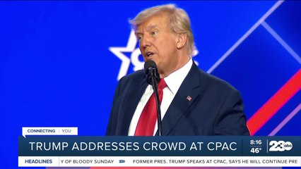 Trump addresses crowd at CPAC