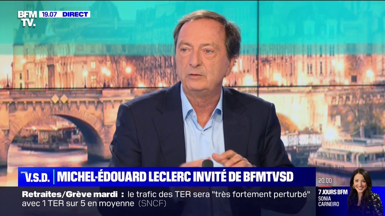 Grande distribution: "On veut être moins cher et, pour être moins cher, il faut d'abord le vouloir", affirme Michel-Édouard Leclerc