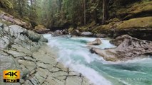 4K HDR Nature Video - Incredible Turquoise River Swiftly Flowing - Daily Relaxing Sounds