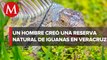 En Veracruz, comerciante busca crear santuario para iguanas verdes