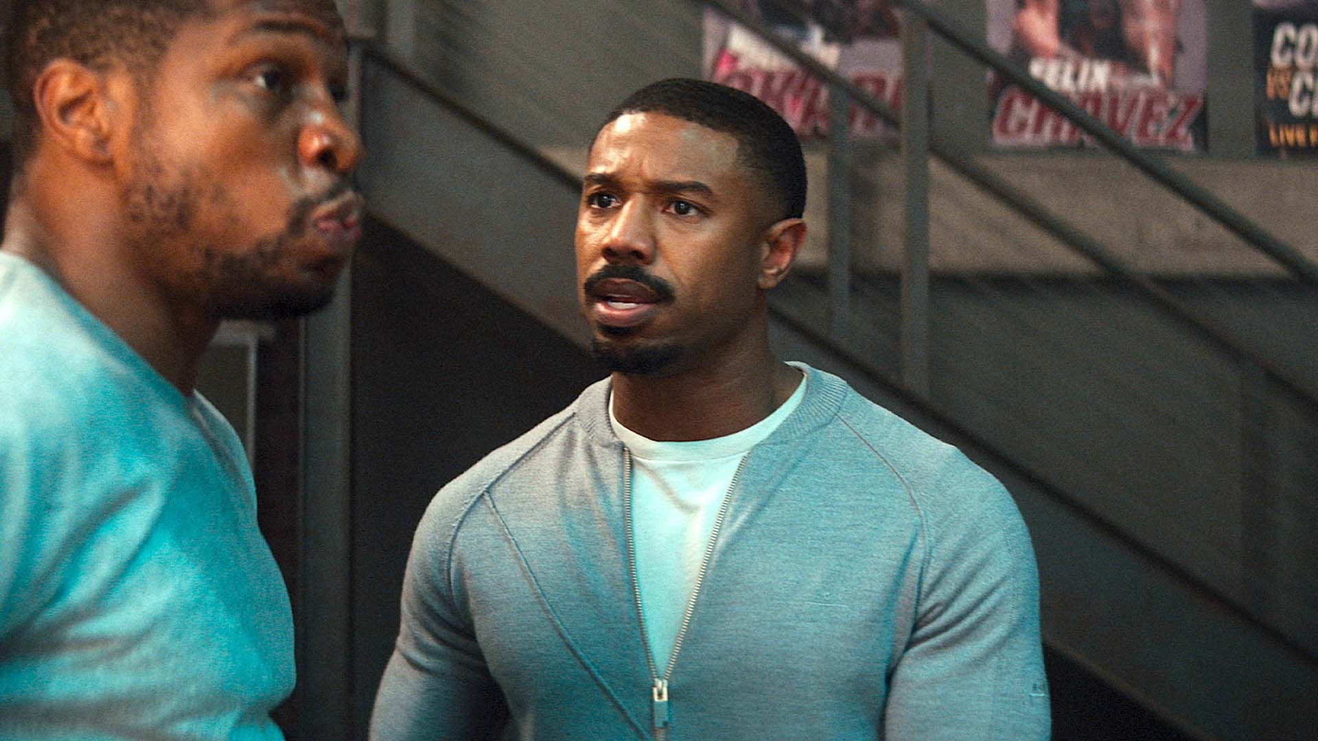 Michael B. Jordan Hugs It Out With Jonathan Majors at 'Creed III