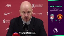 Ten Hag blasts 'unprofessional' United players after Liverpool humiliation