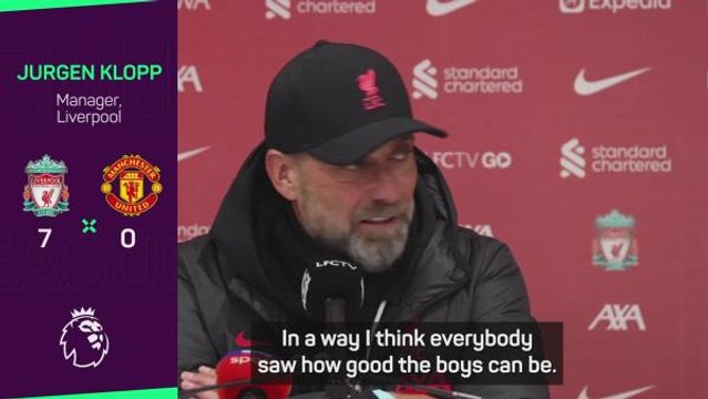 One of the best for a long time - Klopp savours Liverpool crushing Man United