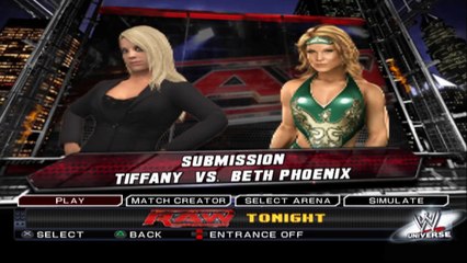 WWE SmackDown vs. Raw 2011 Tiffany vs Beth Phoenix