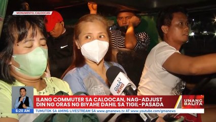 Ilang commuter sa Caloocan, nag-adjust din ng oras ng biyahe dahil sa tigil-pasada | UB