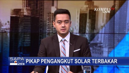 Mobil Pikap Pengangkut Solar Terbakar di Jalan Desa Ampel Jember!