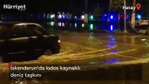 İskenderun'da lodos kaynaklı deniz taşkını