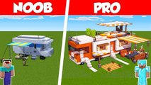 Minecraft NOOB vs PRO MODERN RV  CAMPING VAN HOUSE BUILD CHALLENGE in Minecraft  Animation