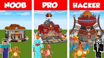 Minecraft NOOB vs PRO vs HACKER POKEMON GYM HOUSE BUILD CHALLENGE in Minecraft  Animation