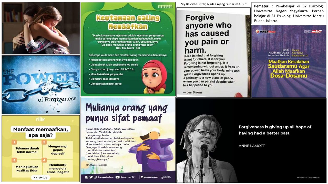 Kekuatan Memaafkan Part II No. 010 https://youtu.be/4m4m_mkEbQA
