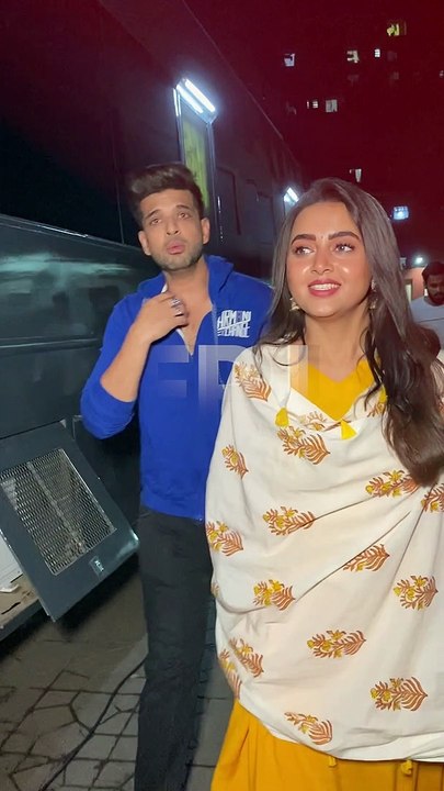 Tejasswi Prakash, Karan Kundrra Spotted on Naagin 6 Sets