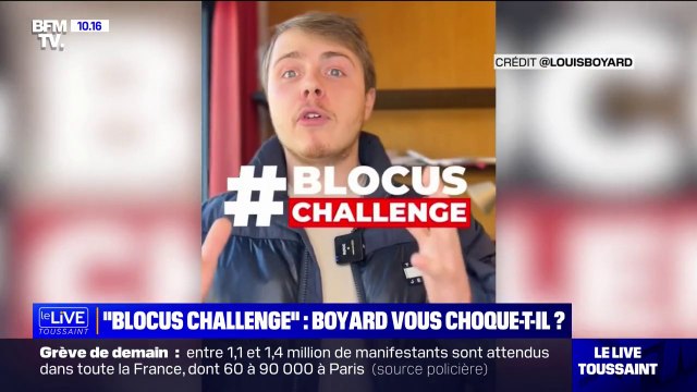 Les réactions des politiques au Blocus Challenge , lancé par le député LFI Louis Boyard