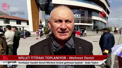 Yurttaşlar Saadet Partisi Genel Merkezi önüne gelmeye başladı