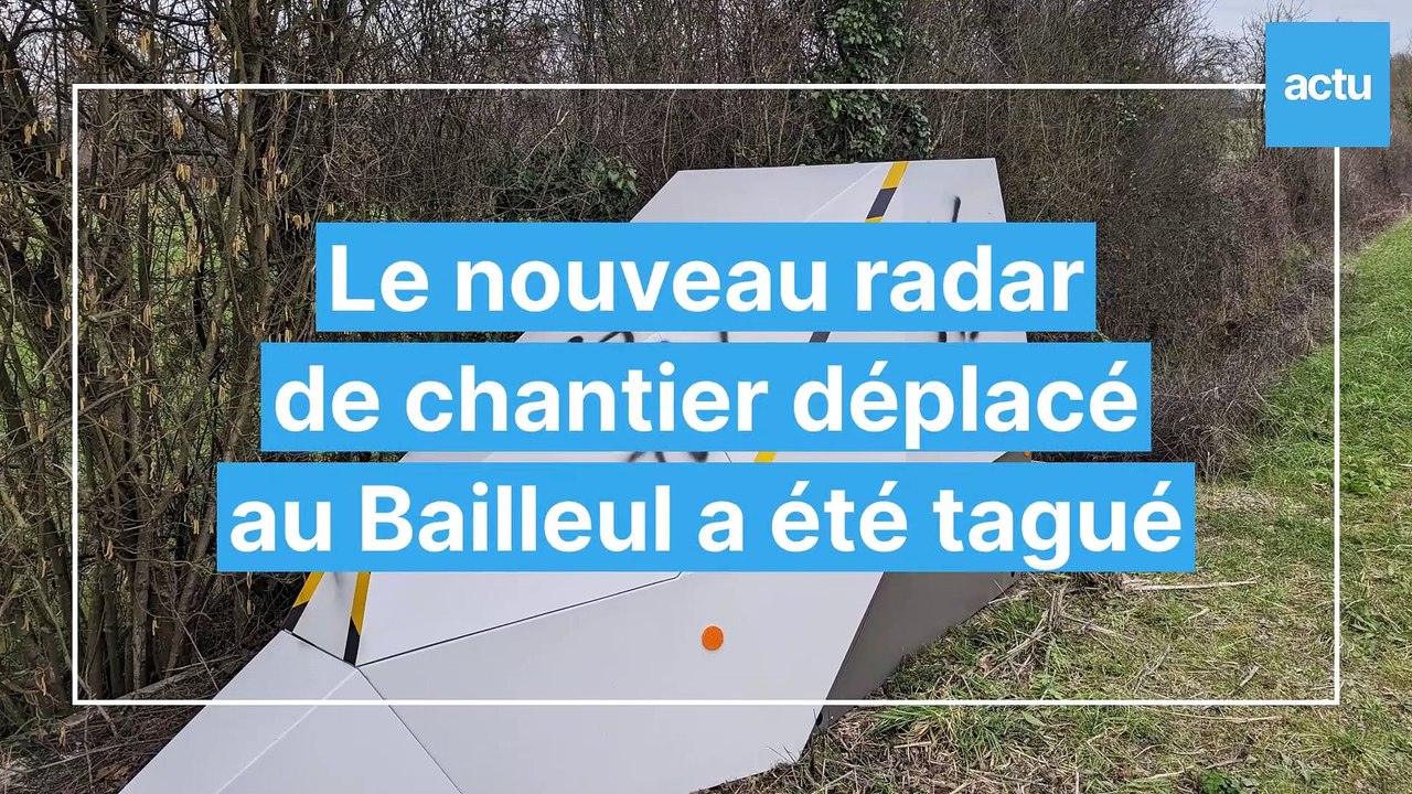 Sarthe : le nouveau radar de chantier déplacé entre Sablé et La Flèche a été tagué