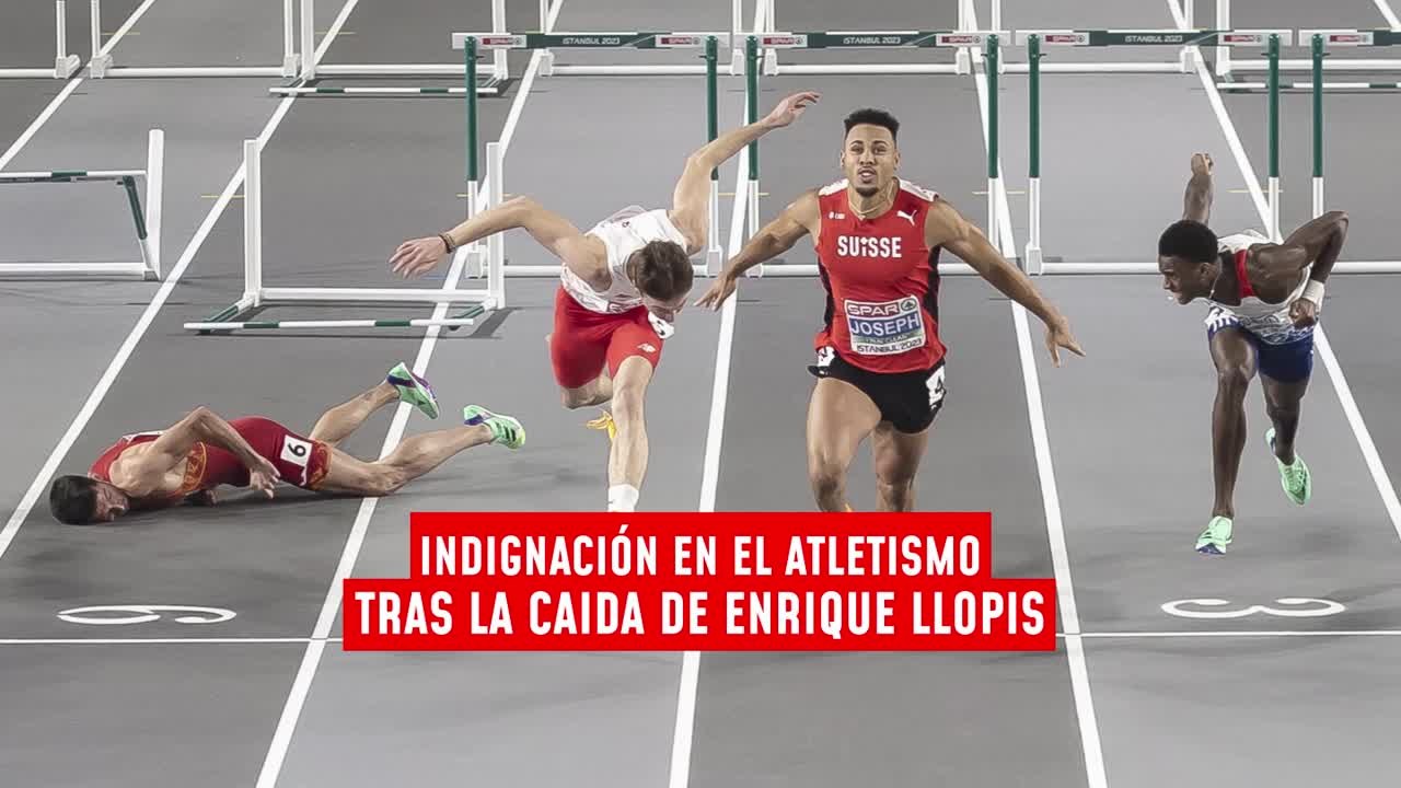 “Qué poca deportividad”: Indignación en el atletismo tras la brutal caída de Llopis