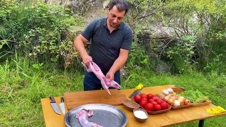HOW TO COOK RABBIT IN THE WILDERNESS - BEST RABBIT COOKING RECIPE BY CHEF TAVAKKUL