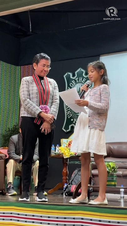 4th grader tells Maria Ressa: You make sure that truth is not silenced